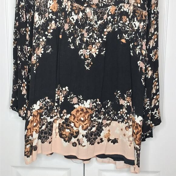 Free People Chinoiserie Boho Babydoll Dress Size Medium - Picture 6 of 10